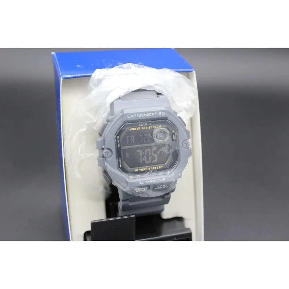 Casio WS-1400H-8AV Gray Digital Sports Watch 100M Water Resist Lap‎ Memory 60